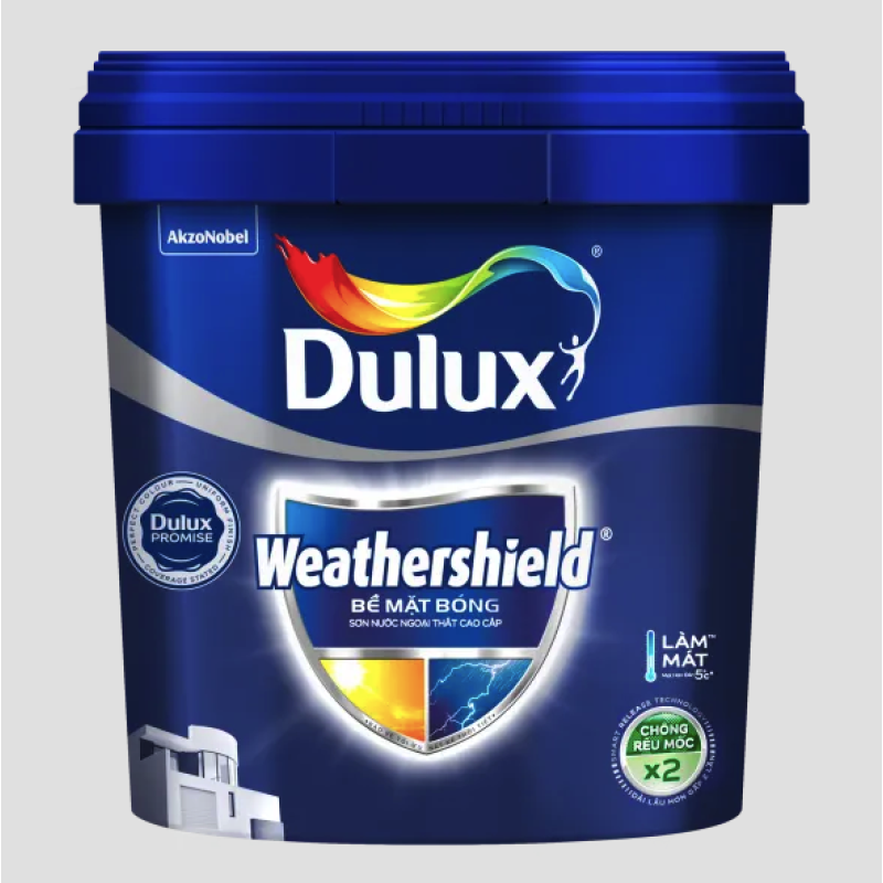 Sơn Ngoại Thất Dulux Weathershield Bề Mặt Bóng BJ9 5L