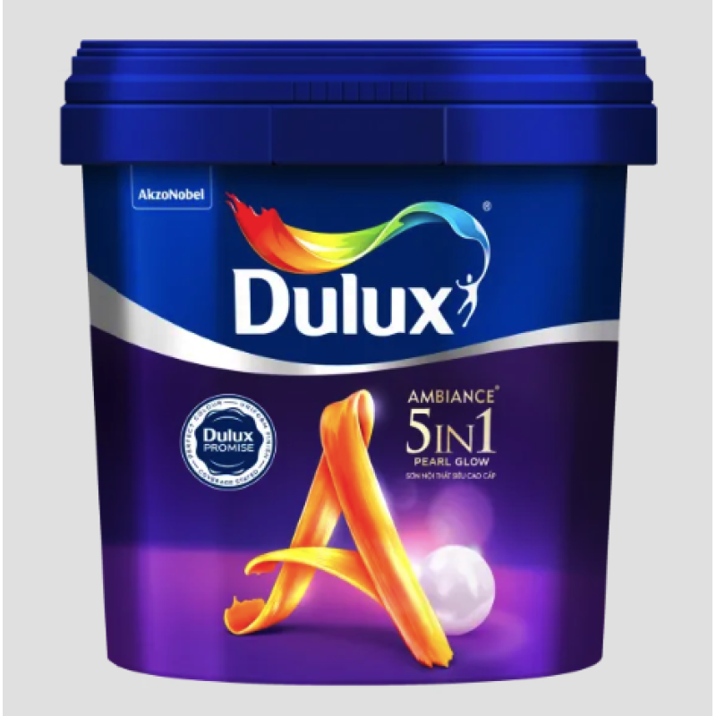 Sơn Nội Thất Dulux Ambiance 5 In 1 Pearl Glow Bóng Mờ 66A Lon 5L