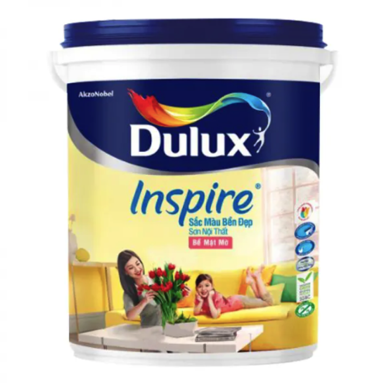 Sơn Nội Thất Dulux Inspire Sắc Màu Bền Đẹp Bề Mặt Mờ 39A Lon 5L