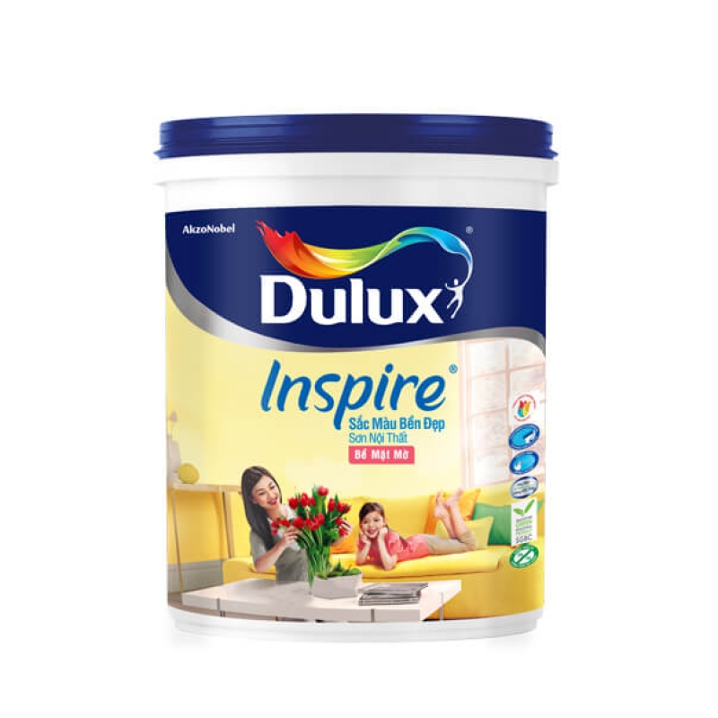 Sơn Nội Thất Dulux Inspire Sắc Màu Bền Đẹp Bề Mặt Mờ 39A (18 Lít)
