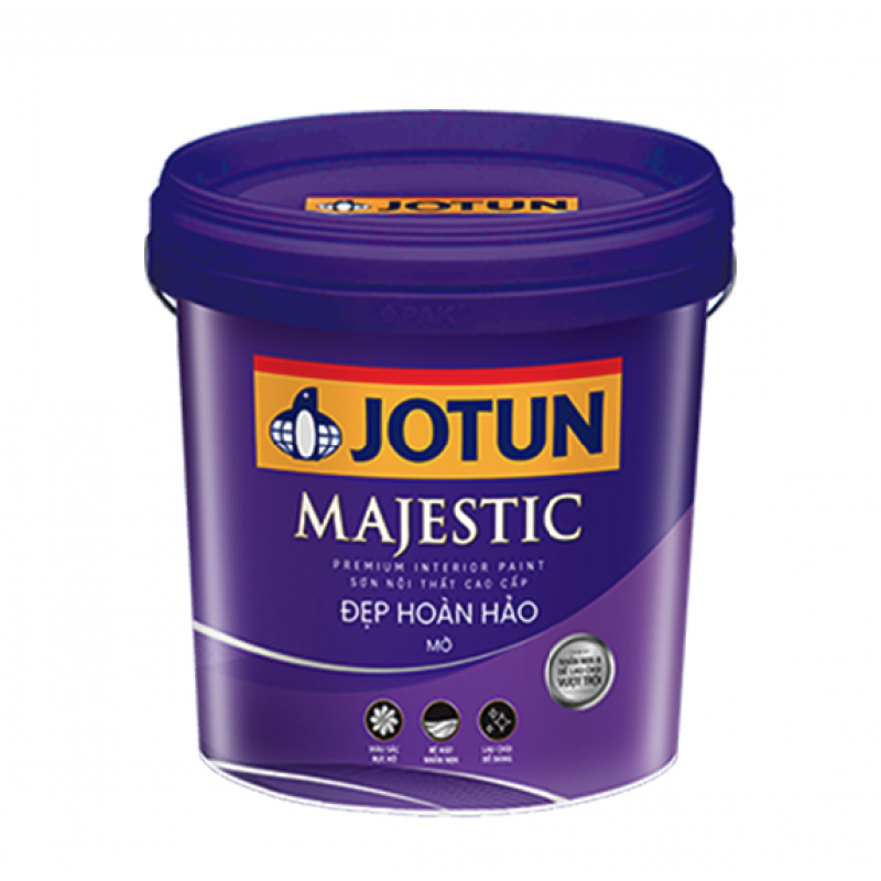 Sơn nước nội thất Jotun Majestic đẹp hoàn hảo bóng mờ lon 1L
