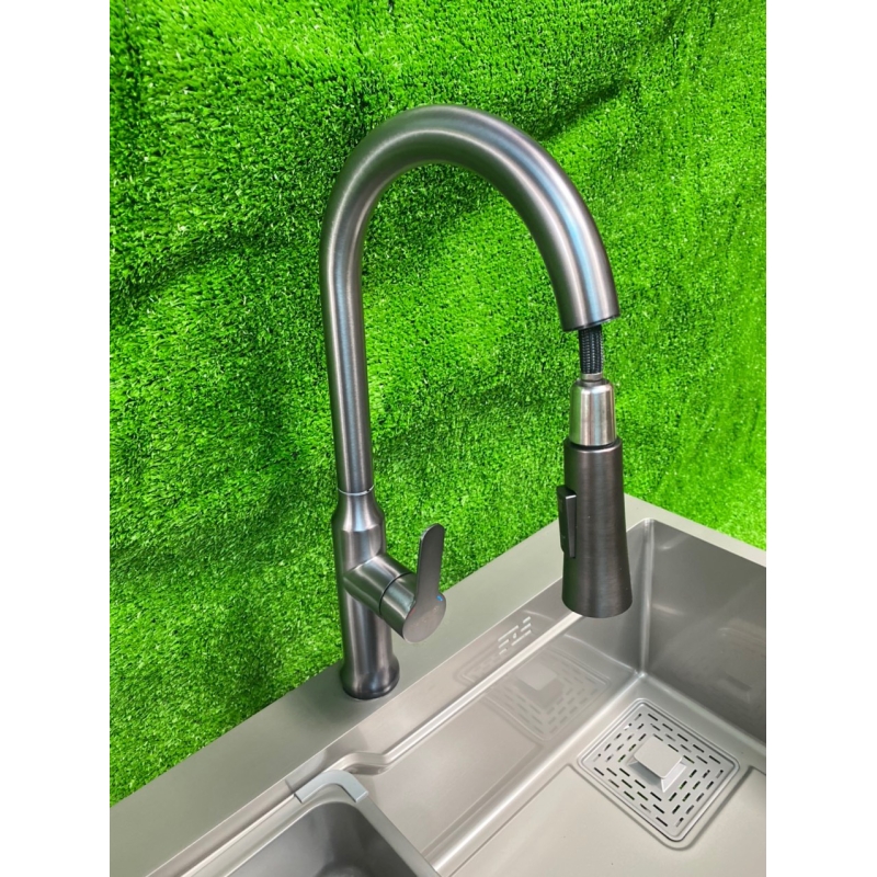 Vòi Rửa Bát Dây Rút Mạ PVD Cao Cấp