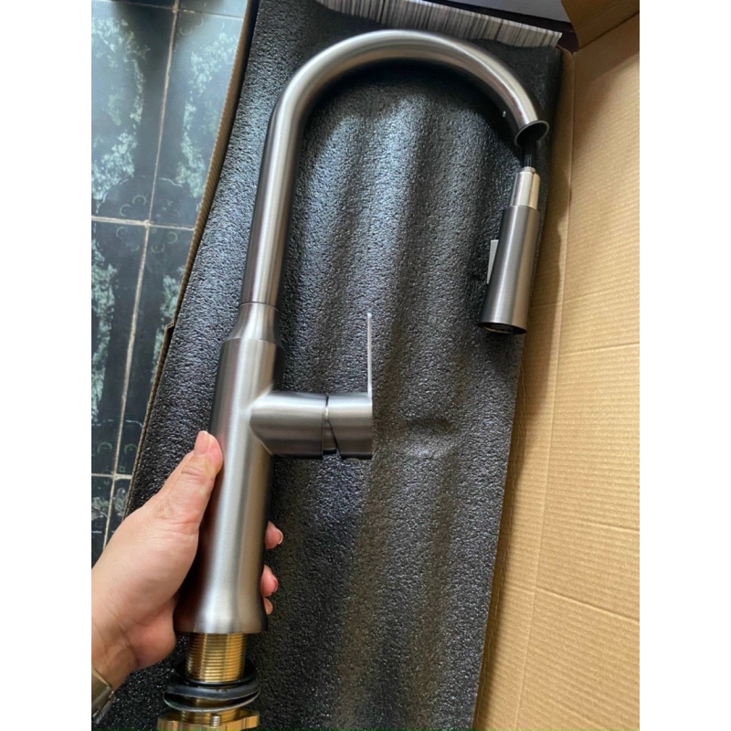 Vòi Rửa Chén Inox Cao Cấp Dây Rút