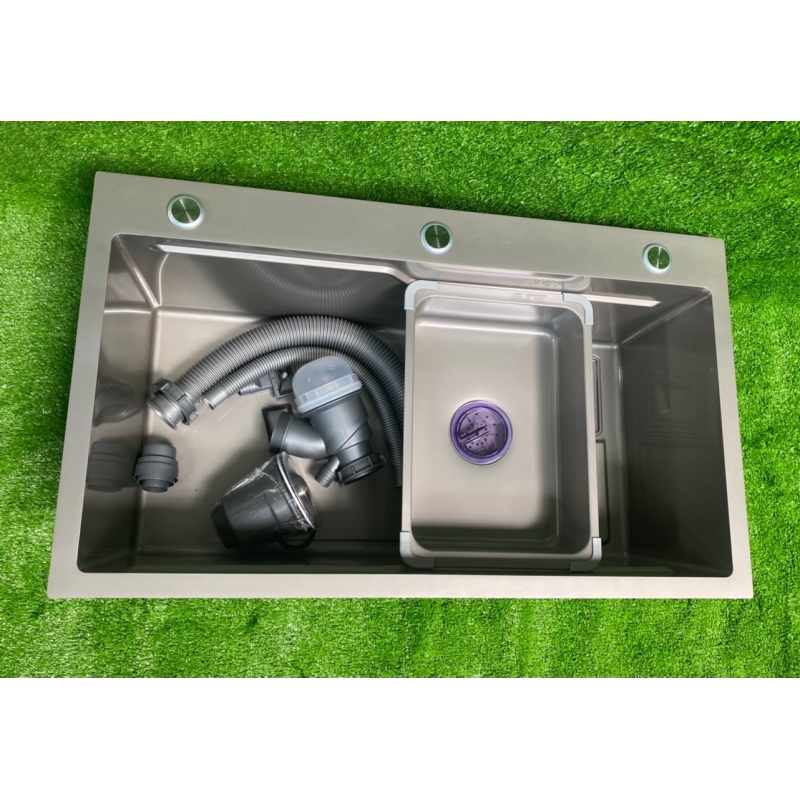 Chậu Rửa Bát 1 Hố Cỡ Lớn Kích Thước 75x46